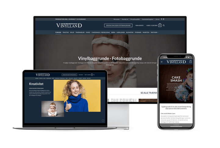 Portfolio af hjemmesiden vinylland.dk